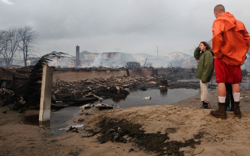 Фотография: Пожар после урагана Сэнди №5 - BigPicture.ru