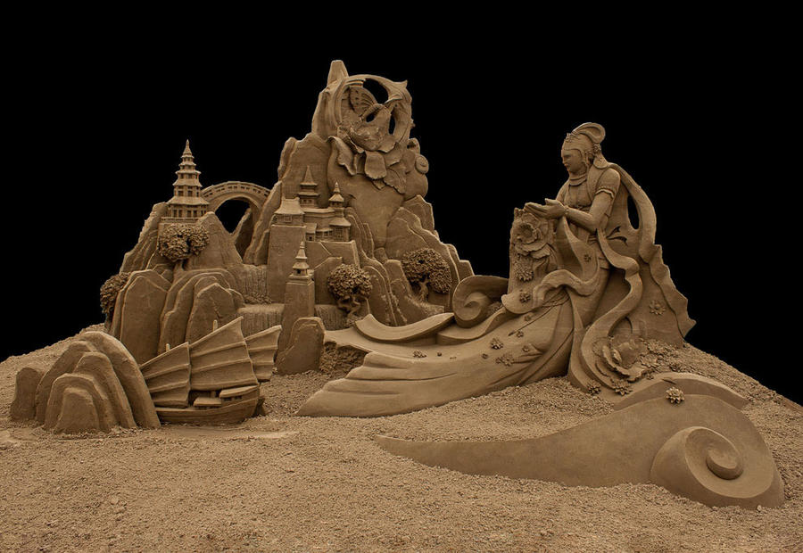 Фотография: Удивительные песчаные скульптуры от китайского мастера №13 - BigPicture.ru