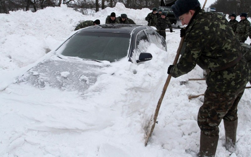 Русские и украинские морозы в декабре 2012