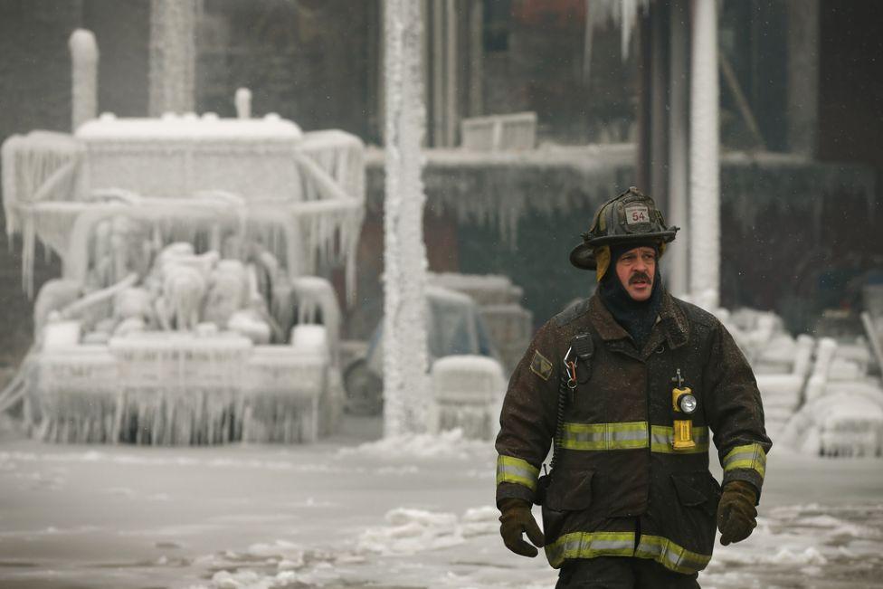 Фотография: Чикагское ледяное пожарище №7 - BigPicture.ru