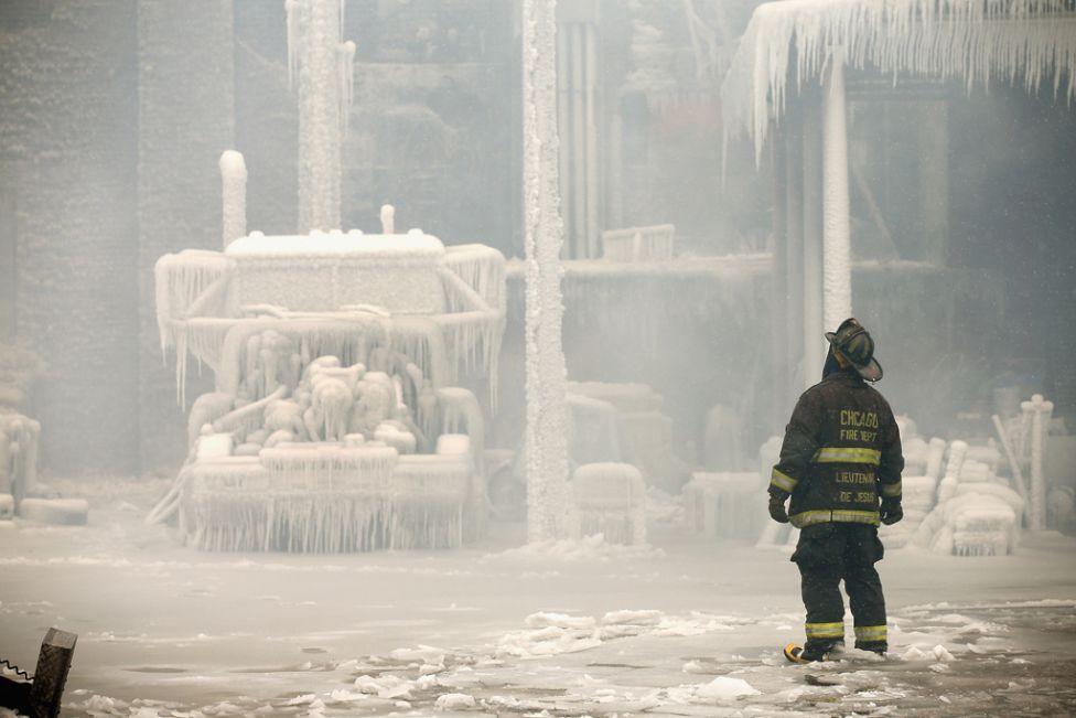 Фотография: Чикагское ледяное пожарище №8 - BigPicture.ru