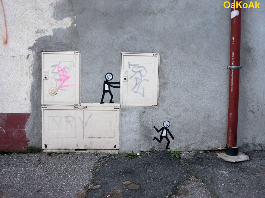 Фотография: Умный французский стрит-арт от OakoAk №6 - BigPicture.ru