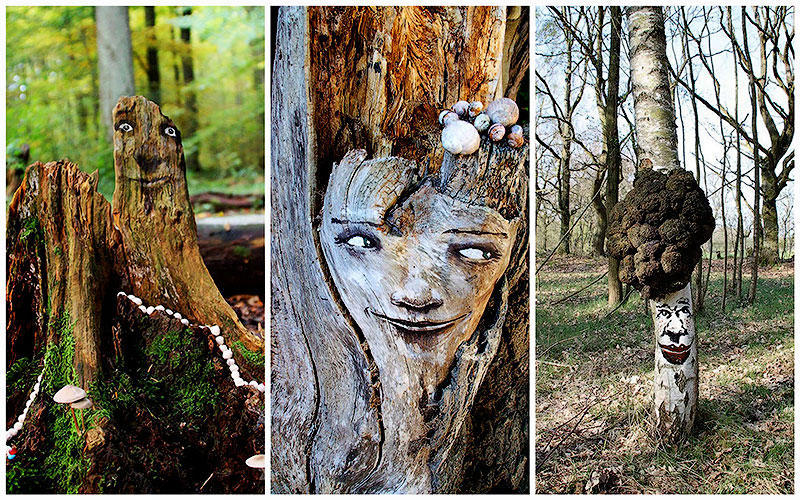 Фотография: Забавные лица в лесу №1 - BigPicture.ru