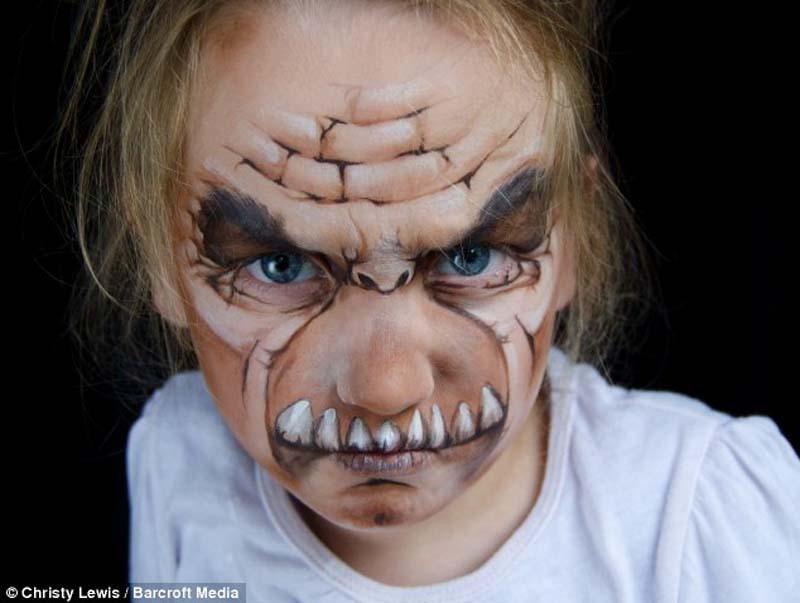 Фотография: Пугающий бодиарт на лицах любимых детей №4 - BigPicture.ru