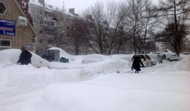 Фотография: Последствия сильнейшего снегопада на Сахалине №14 - BigPicture.ru