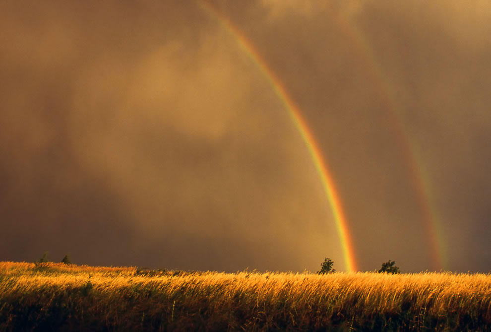 50 потрясающих фотографий двойной радуги