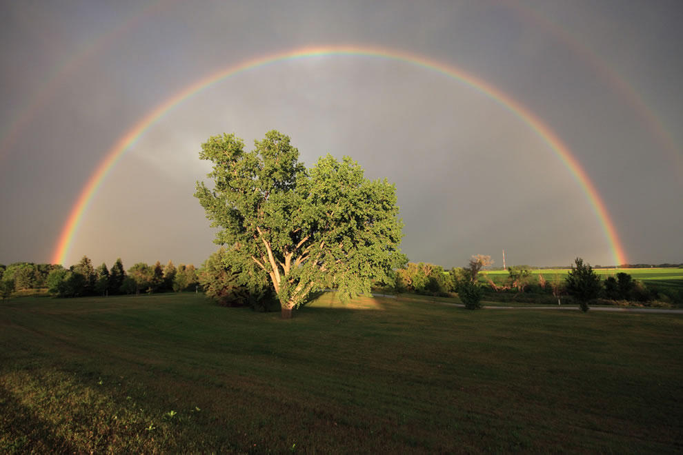 50 потрясающих фотографий двойной радуги