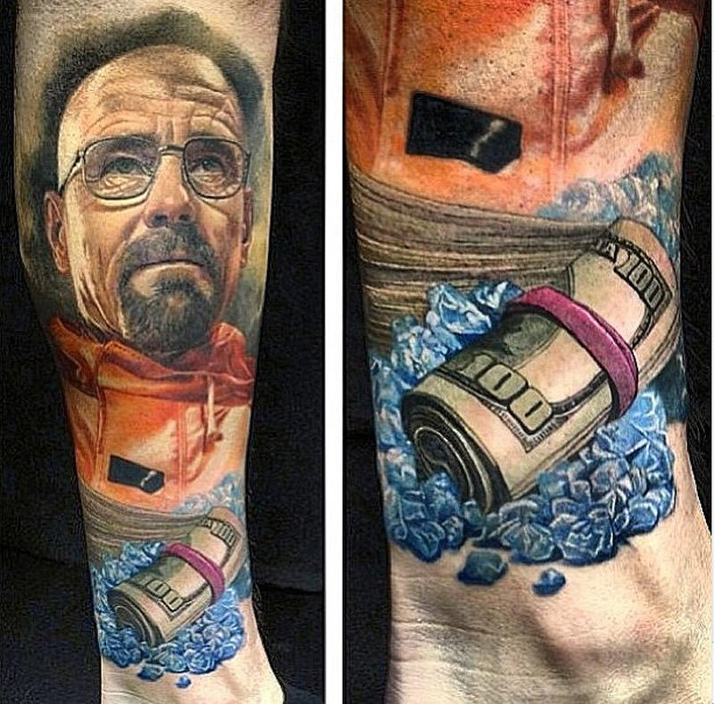 Фотография: Невероятно реалистичные татуировки Уолтера Уайта №16 - BigPicture.ru