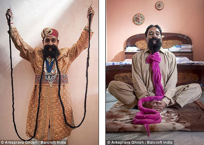 Фотография: Самые длинные усы в мире индиец отращивал более 40 лет №6 - BigPicture.ru