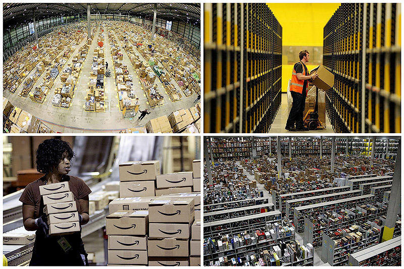 Как работают склады Амазона по всему миру