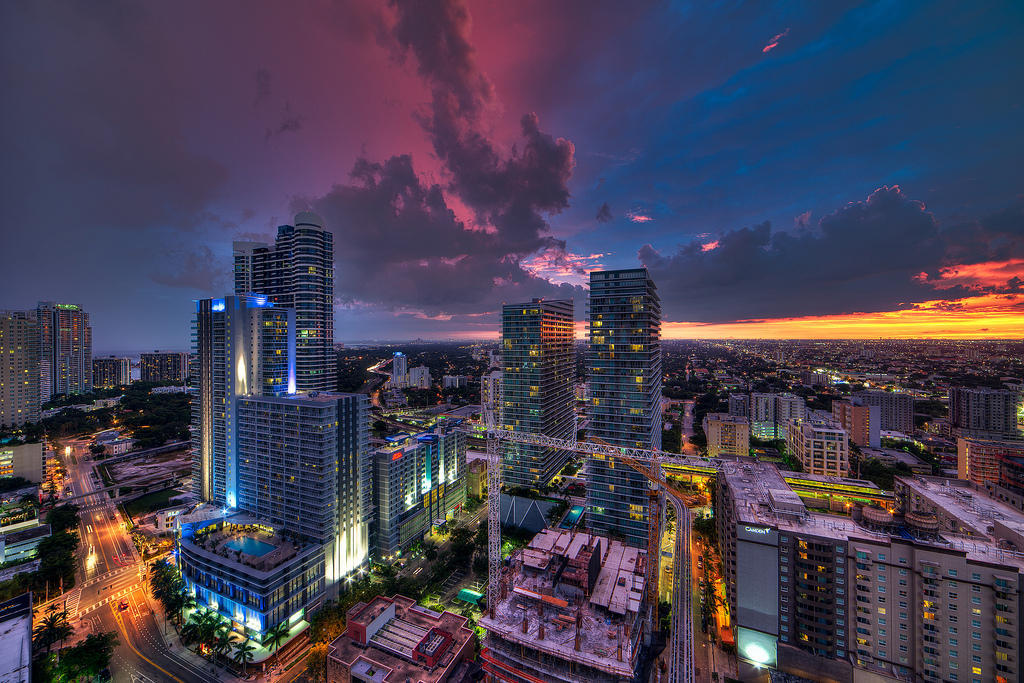 Фотография: Потрясающее небо над Майами №4 - BigPicture.ru