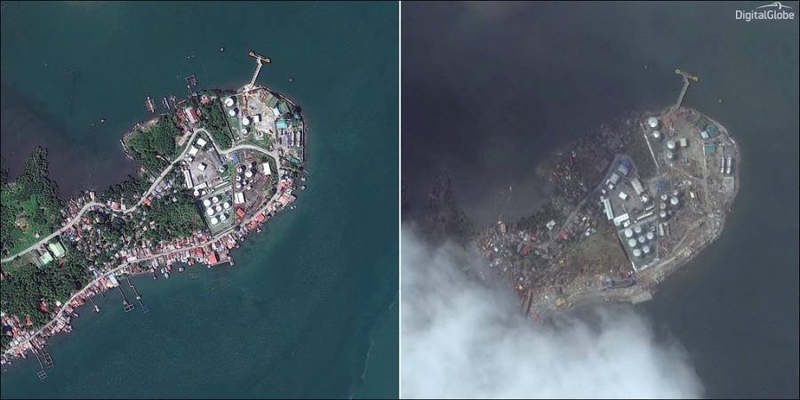 Фотография: Тайфун Хайян: до и после №6 - BigPicture.ru