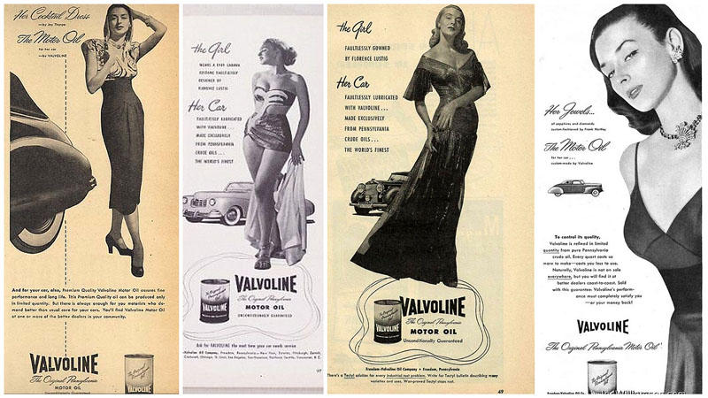 Фотография: Ретро-девушки в рекламе первого моторного масла Valvoline №1 - BigPicture.ru