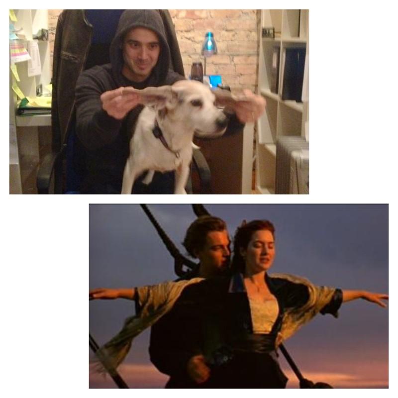 Фотография: Парень воссоздает сцены из известных фильмов со своей собакой №8 - BigPicture.ru