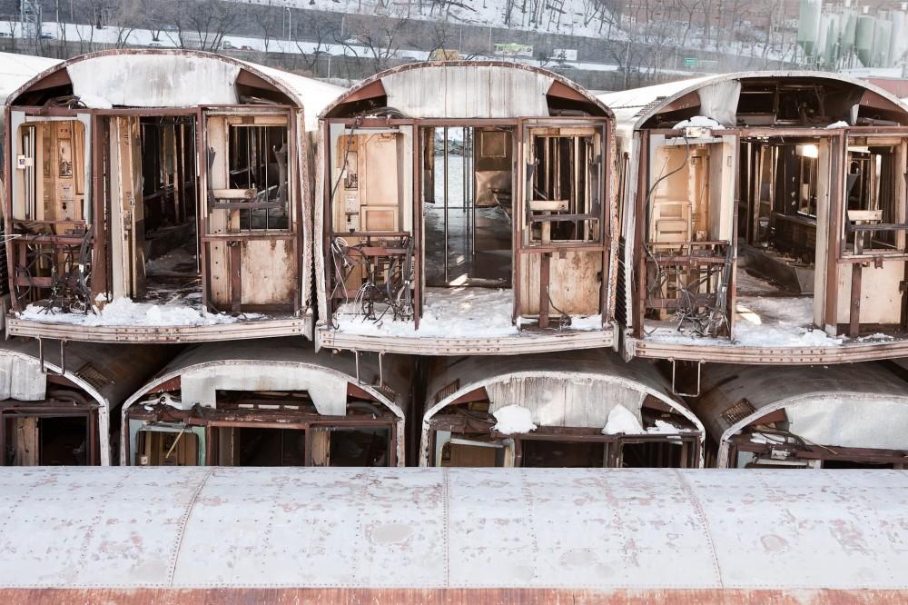 Фотография: Как умирают вагоны нью-йоркского метро №4 - BigPicture.ru