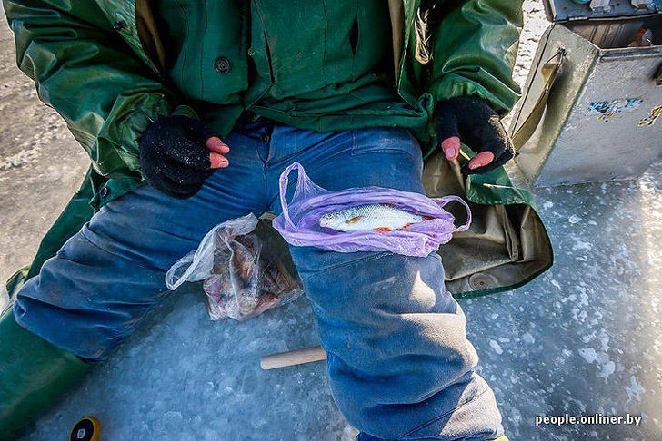 Фотография: Тест на настоящего мужика: репортаж с зимней рыбалки на Минском море №23 - BigPicture.ru