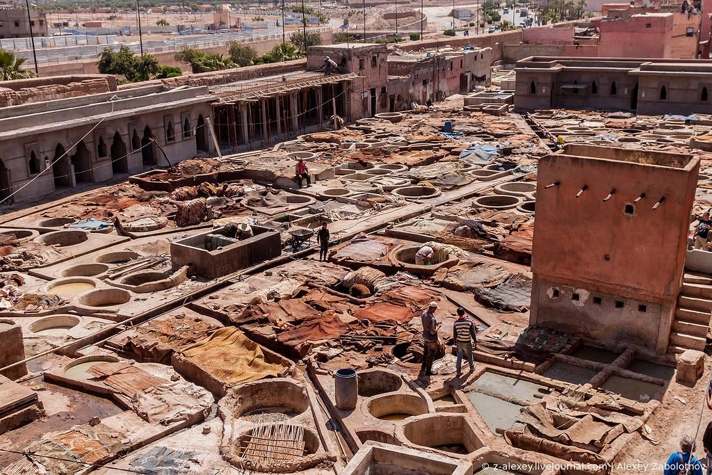 Фотография: Марокко: Как изготавливают натуральную кожу. Кожевенное производство в Марракеше №7 - BigPicture.ru