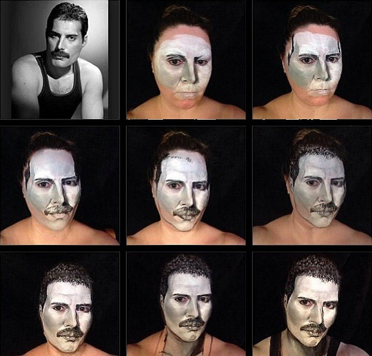 Фотография: Впечатляющие трансформации при помощи макияжа от талантливого визажиста Марии Мэлоун №4 - BigPicture.ru