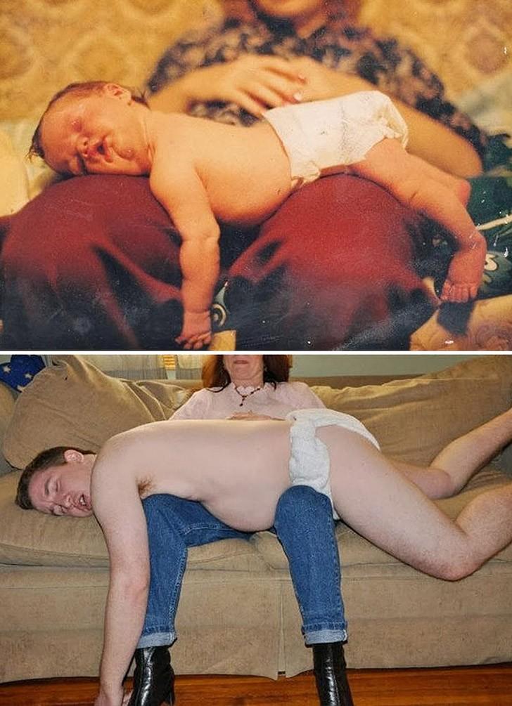 Фотография: До и после: забавные семейные фото десятки лет спустя №9 - BigPicture.ru