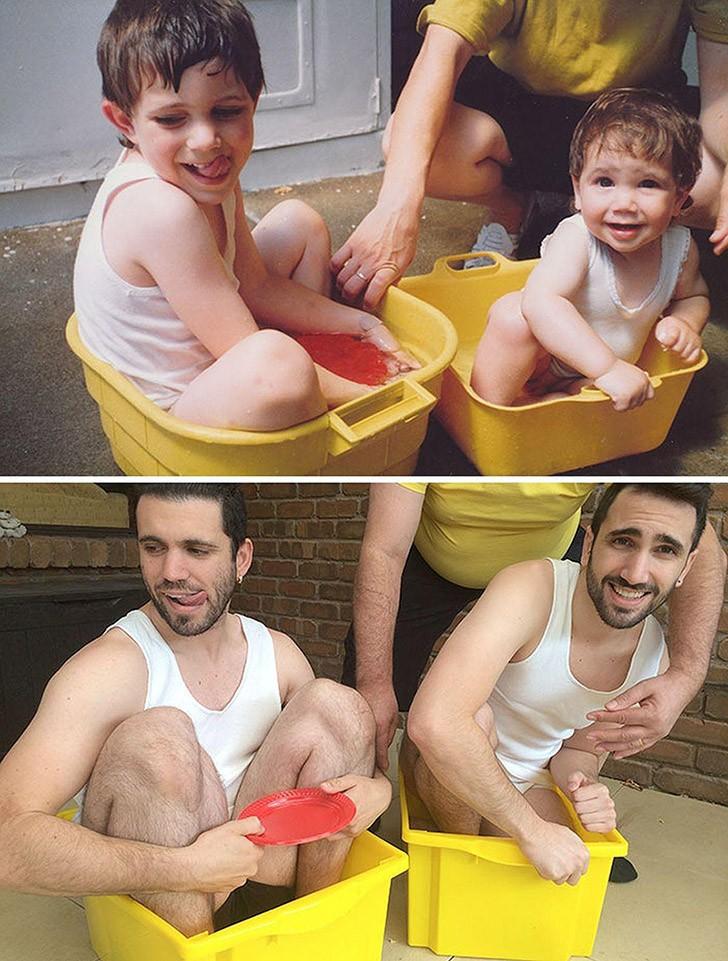 Фотография: До и после: забавные семейные фото десятки лет спустя №28 - BigPicture.ru