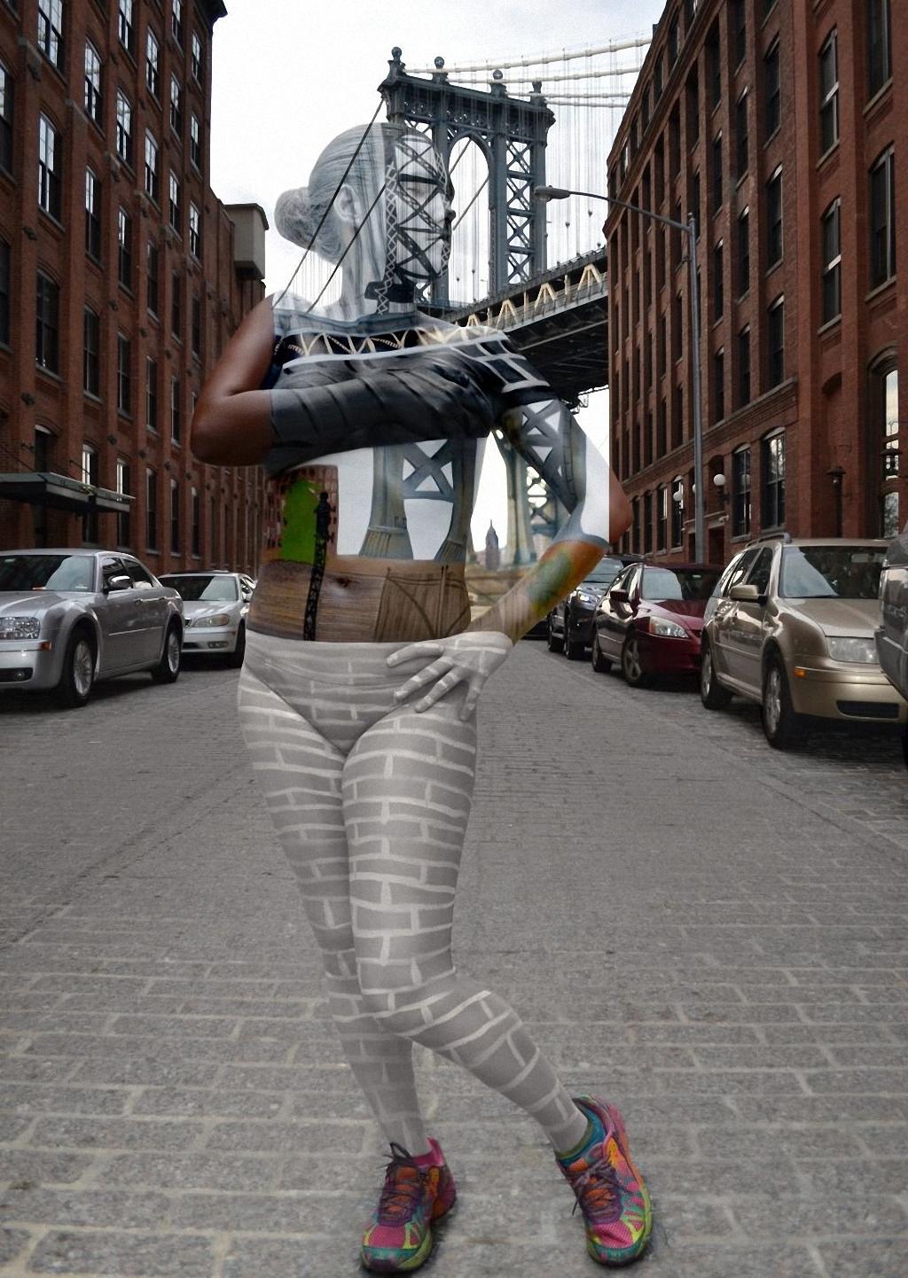 Фотография: Искусство маскировки: обнаженные модели на фоне Нью-Йорка №13 - BigPicture.ru
