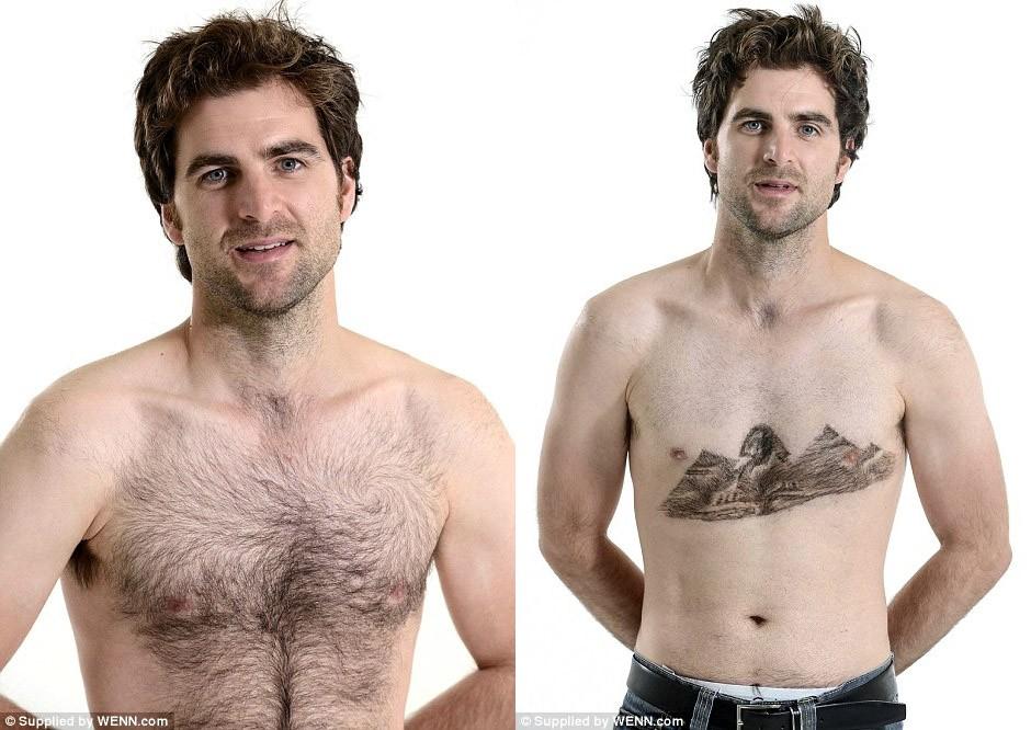 Фотография: Стилист выбривает мировые достопримечательности из волос на мужской груди №3 - BigPicture.ru