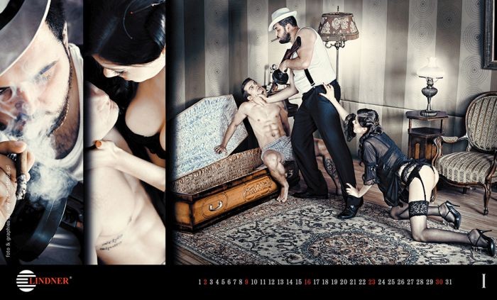 Фотография: Необычная реклама гробов: Эротический календарь компании LINDNER №24 - BigPicture.ru