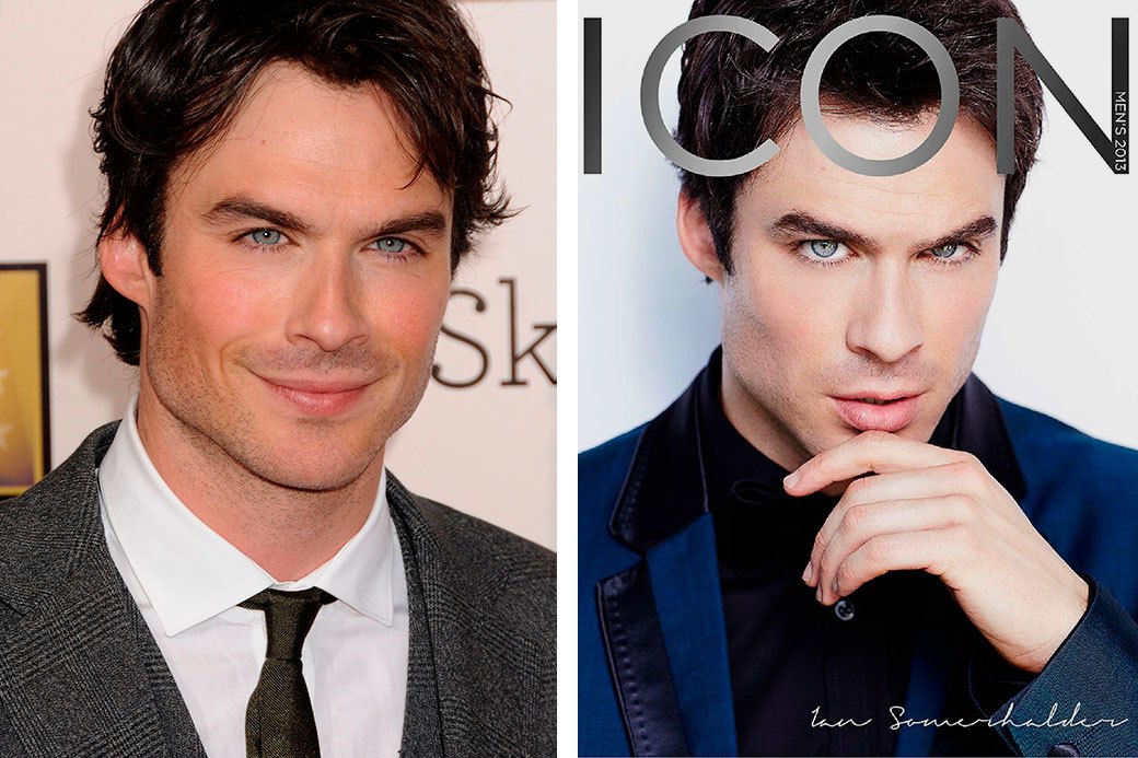 Фотография: Нереально красивые: знаменитые мужчины до и после фотошопа №11 - BigPicture.ru