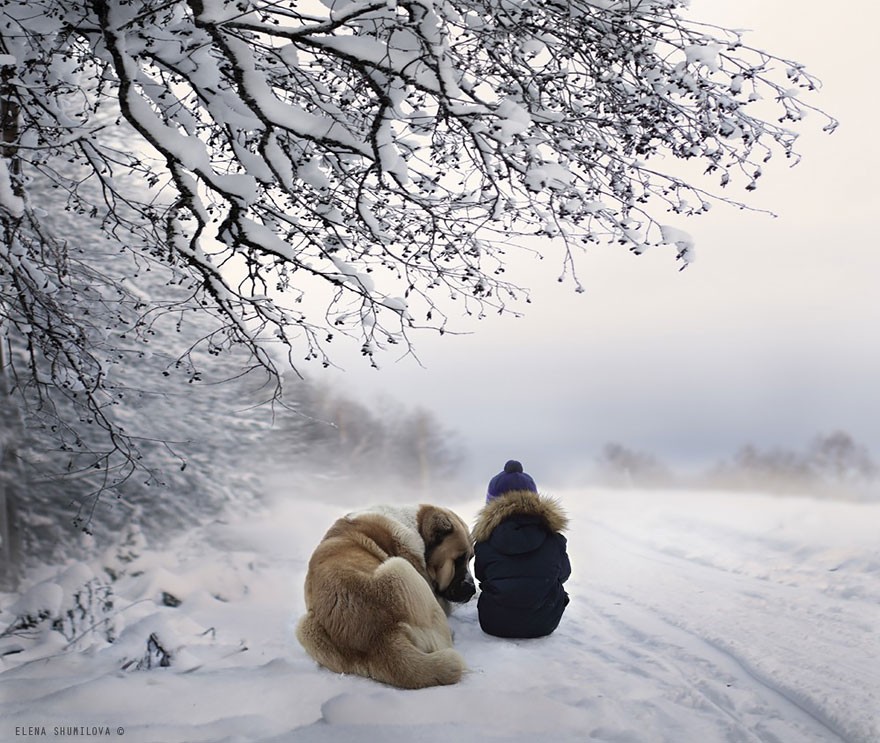 Фотография: Россиянка создает потрясающие фотографии своих детей с животными в деревне №9 - BigPicture.ru
