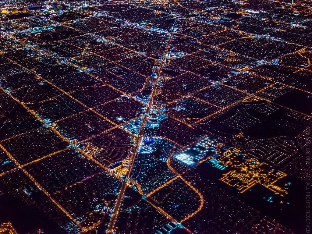 Фотография: Ночной Лас-Вегас с высоты №12 - BigPicture.ru
