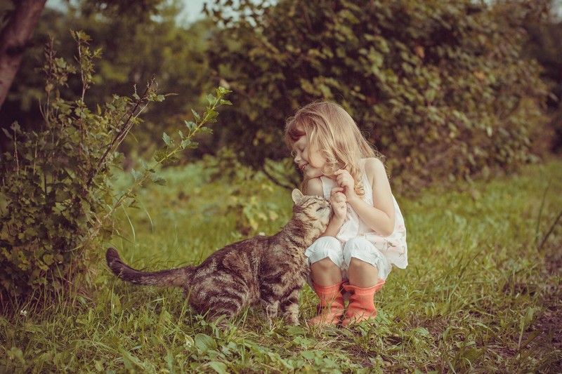 Фотография: Очаровательные фотографии, доказывающие, что вашему ребенку нужен кот №18 - BigPicture.ru