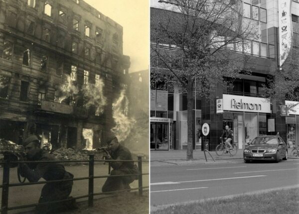 Берлин в руинах в 1945-ом и сейчас. Поразительное сравнение снимков