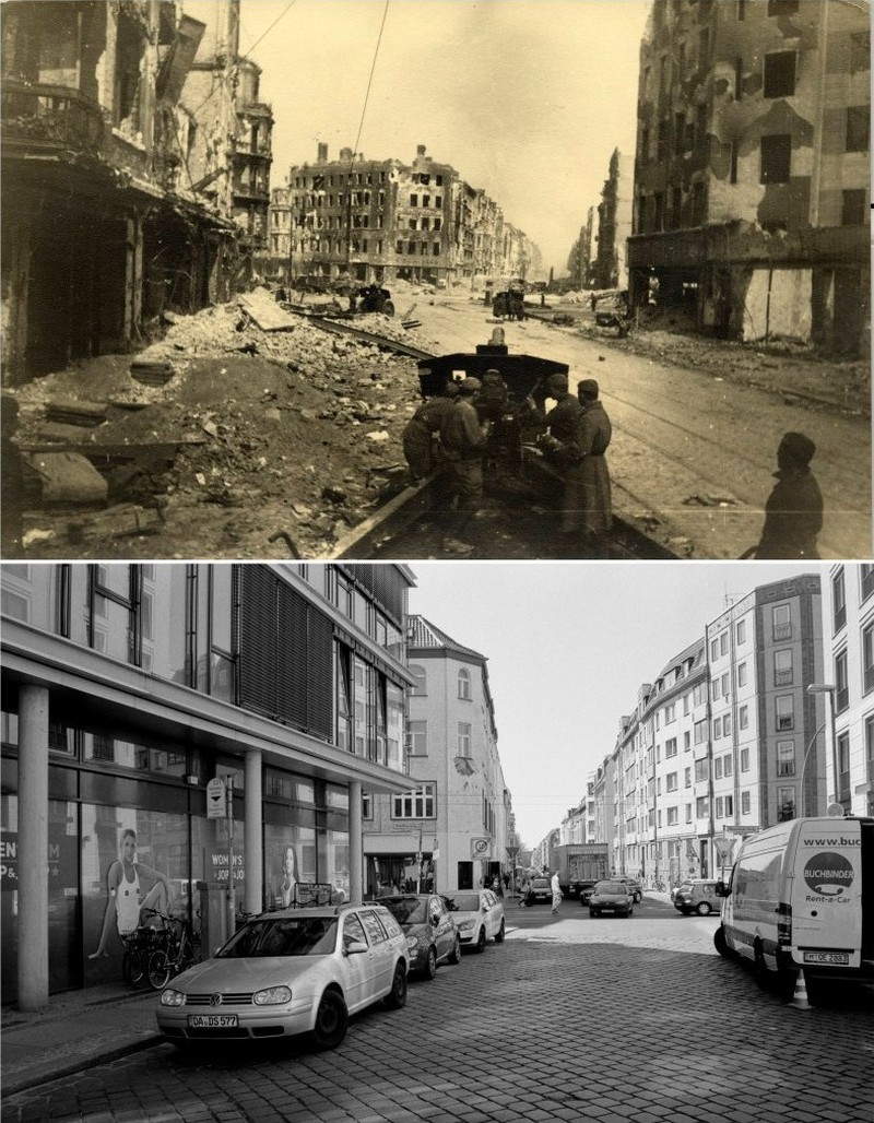 Фотография: Берлин в руинах в 1945-ом и сейчас. Поразительное сравнение снимков №9 - BigPicture.ru