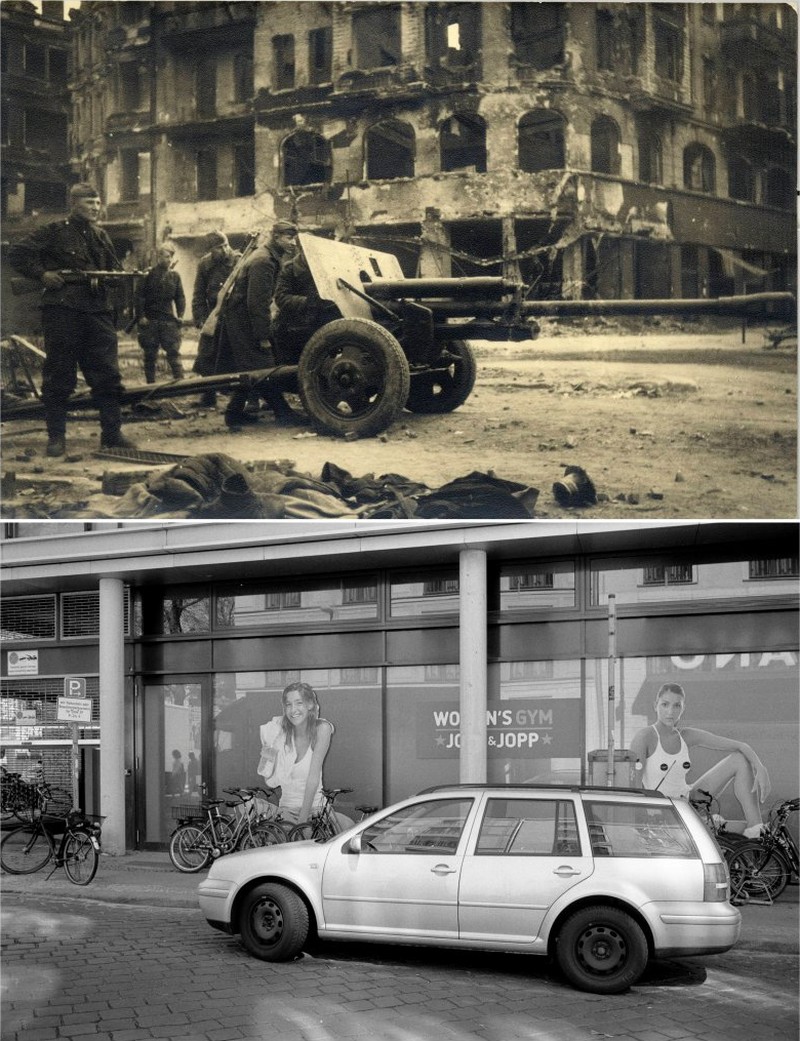 Фотография: Берлин в руинах в 1945-ом и сейчас. Поразительное сравнение снимков №10 - BigPicture.ru