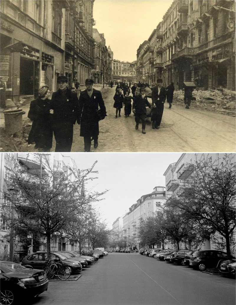 Фотография: Берлин в руинах в 1945-ом и сейчас. Поразительное сравнение снимков №11 - BigPicture.ru