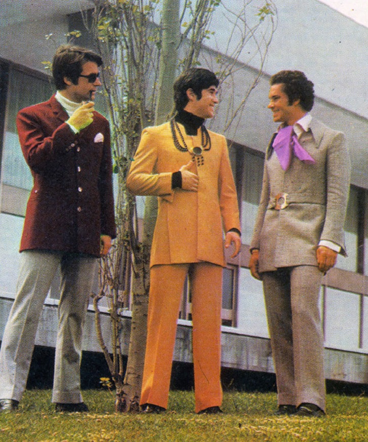 Фотография: Яркий цвет, неприличный крой, дерзкая клетка и немыслимый клеш: мужская мода 70-х №16 - BigPicture.ru