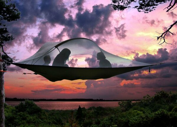 Палатка британского дизайнера позволит ночевать на дереве