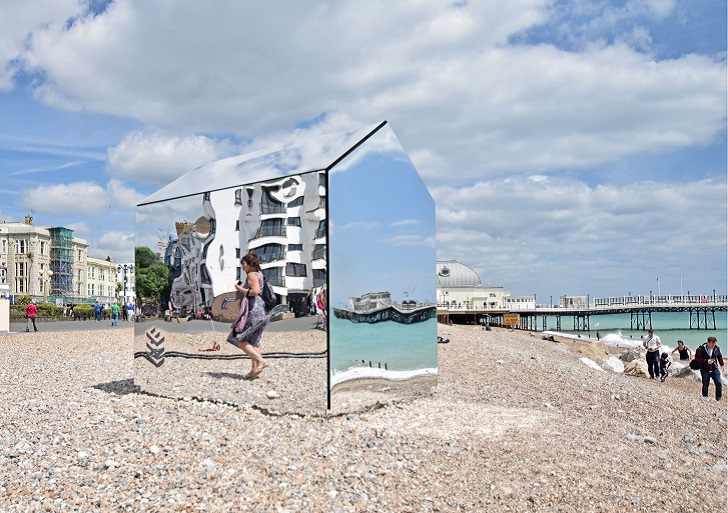Фотография: Зеркальная хижина на пляже №7 - BigPicture.ru