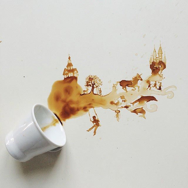 Фотография: Когда пролитый кофе превращается в искусство №7 - BigPicture.ru