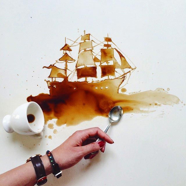 Фотография: Когда пролитый кофе превращается в искусство №13 - BigPicture.ru