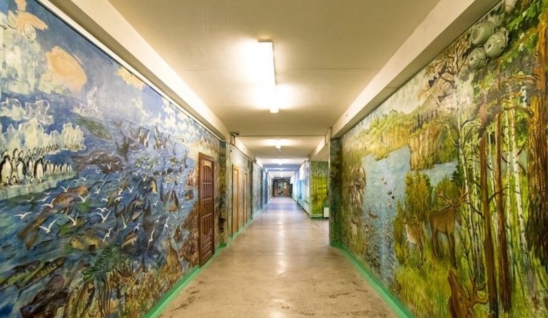 Фотография: Сторож превратил школьные стены в картинную галерею №5 - BigPicture.ru
