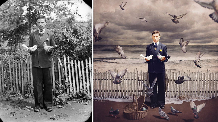 Фотография: Художница превращает старинные фотографии в крышесносящие иллюстрации №4 - BigPicture.ru