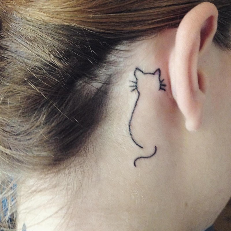 Фотография: 20 минималистических тату для любителей котиков №4 - BigPicture.ru