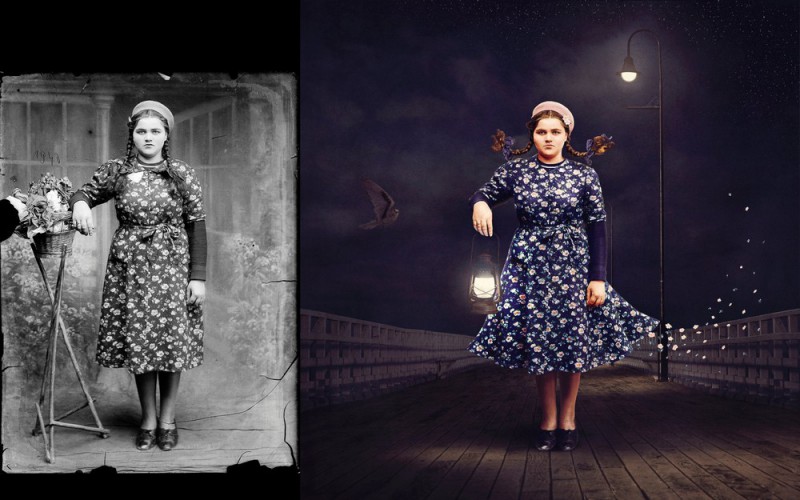 Фотография: Художница превращает старинные фотографии в крышесносящие иллюстрации №1 - BigPicture.ru