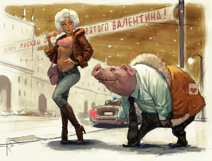 Недетские рисунки этого русского художника весьма неоднозначны