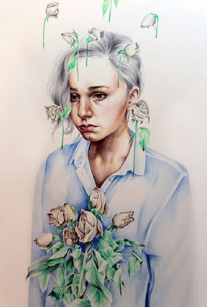 Фотография: Девушки и бабочки: рисунки молодой британской художницы Кейт Пауэлл №22 - BigPicture.ru