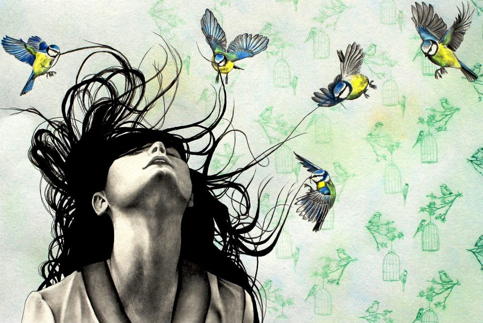 Фотография: Девушки и бабочки: рисунки молодой британской художницы Кейт Пауэлл №6 - BigPicture.ru