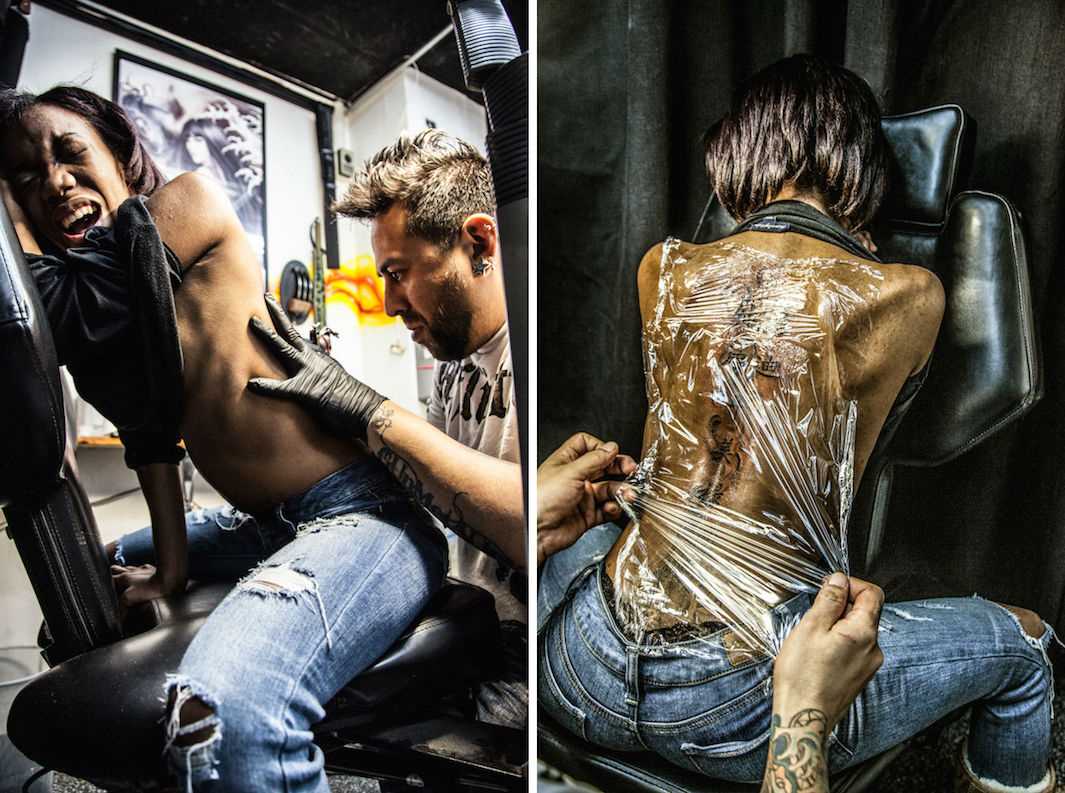 Фотография: Боль и безмятежность процесса нанесения татуировки в фотографиях Энн Бэлок Лавэр №4 - BigPicture.ru
