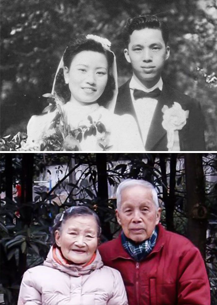 Фотография: Эта пара воссоздала день своей свадьбы спустя 70 лет №5 - BigPicture.ru