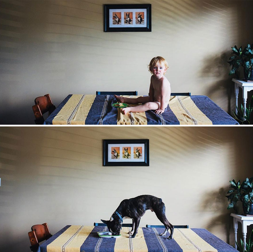 Фотография: Счастливы вместе — фотоистория о взрослении девочки и щенка №15 - BigPicture.ru